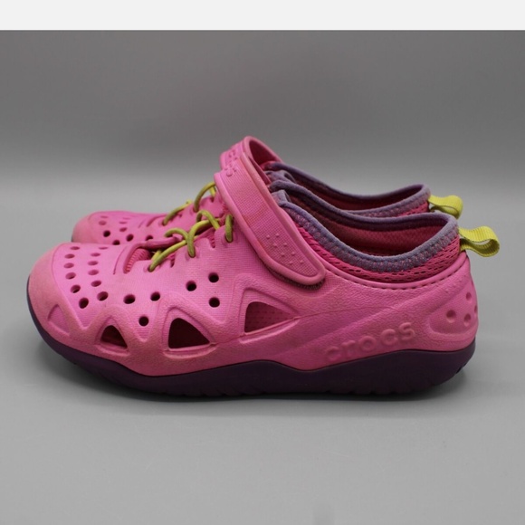 Crocs swift water pink water shoes boating CROCS Pink toddler size 8 - Picture 1 of 4